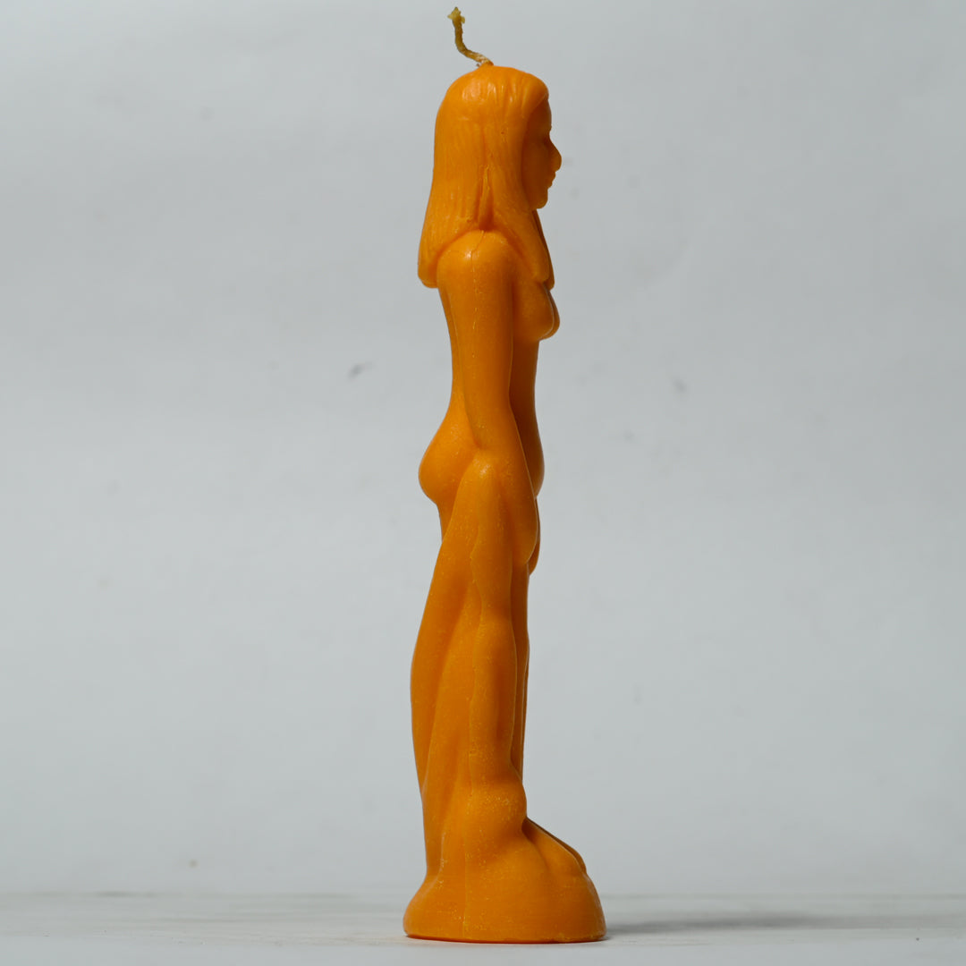 Real Female Figure Candle Orange