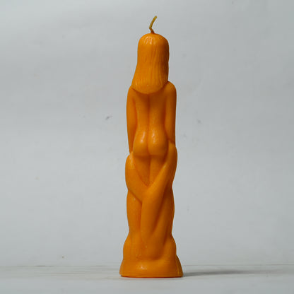 Real Female Figure Candle Orange