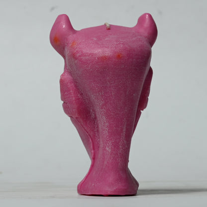 Real Devil Figure Candle Pink