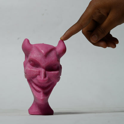 Real Devil Figure Candle Pink