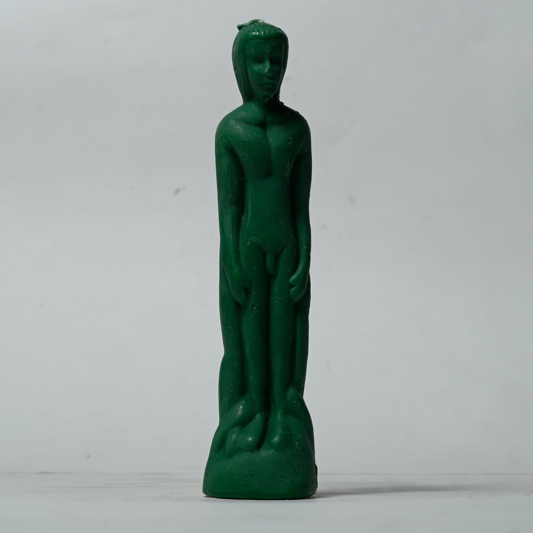 Real Male Figure Candle Green