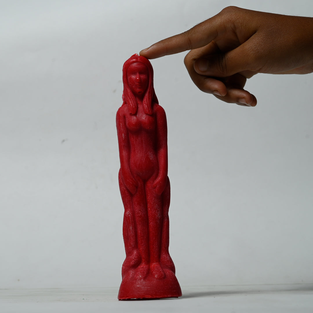 Real Female Figure Candle Red