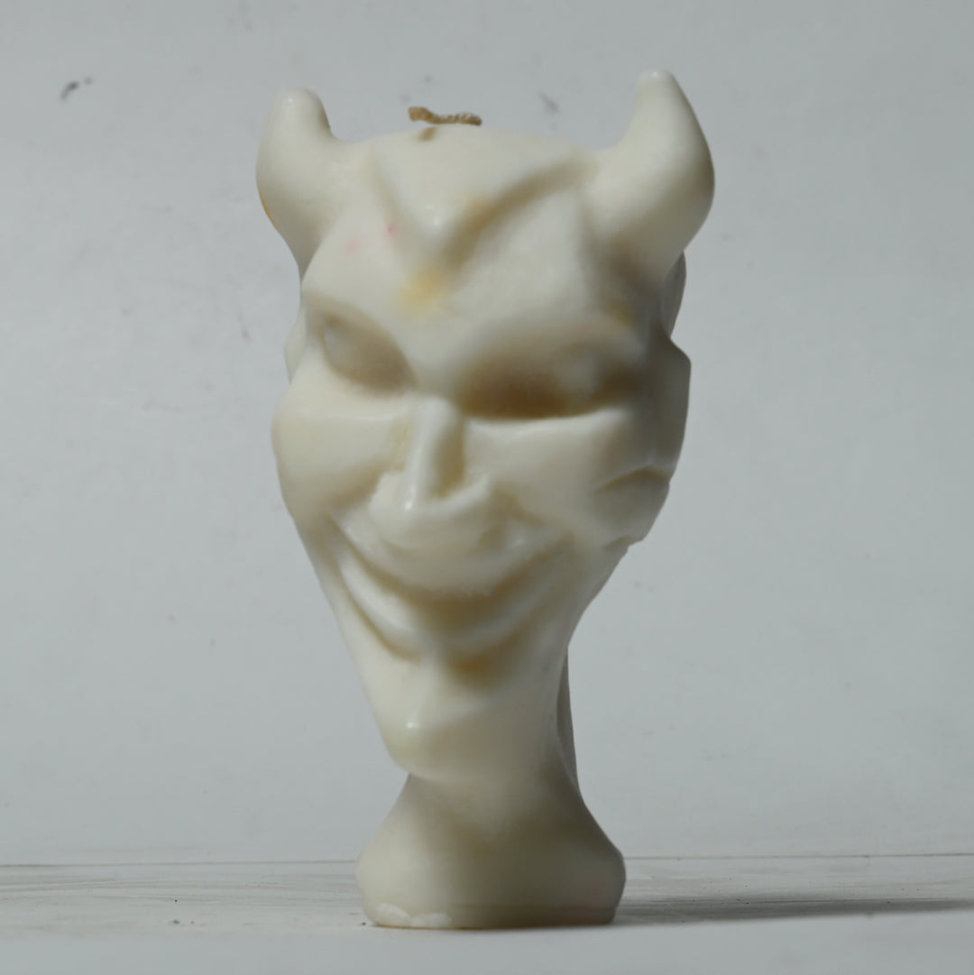 Real Devil Figure Candle White