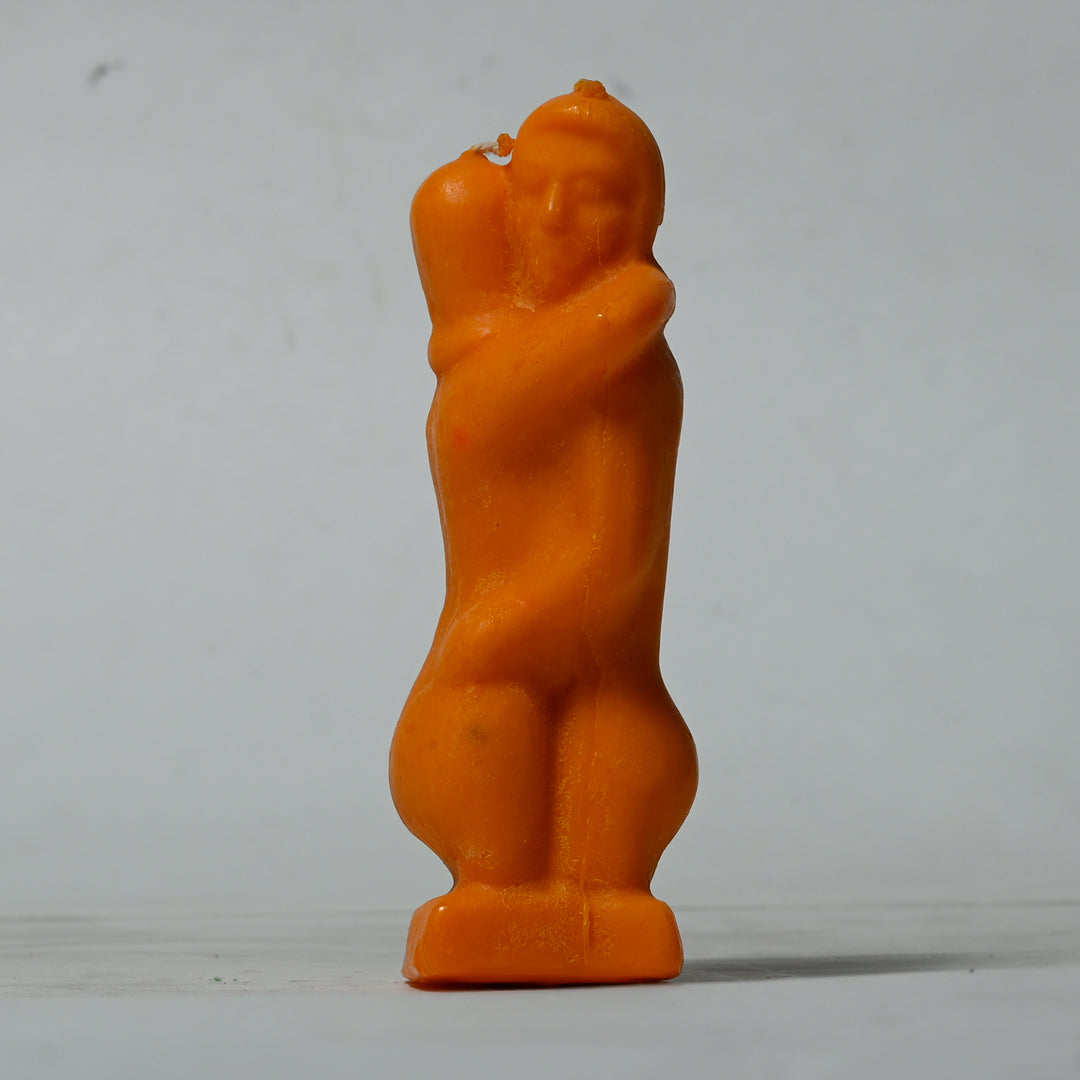 Real Couple Hugging Figure Candle Orange Style 1