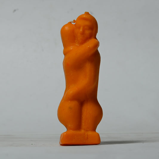 Real Couple Hugging Figure Candle Orange Style 1