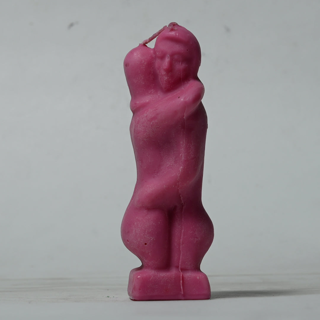 Real Couple Hugging Figure Candle Pink Style 1