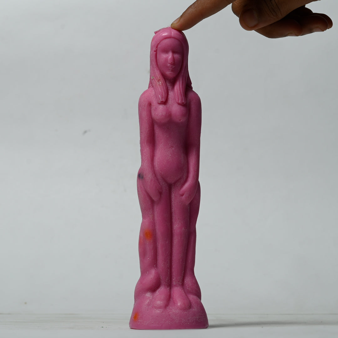 Real Female Figure Candle Pink