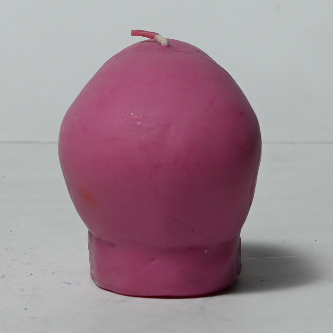 Real Human Skull Figure Candle Pink