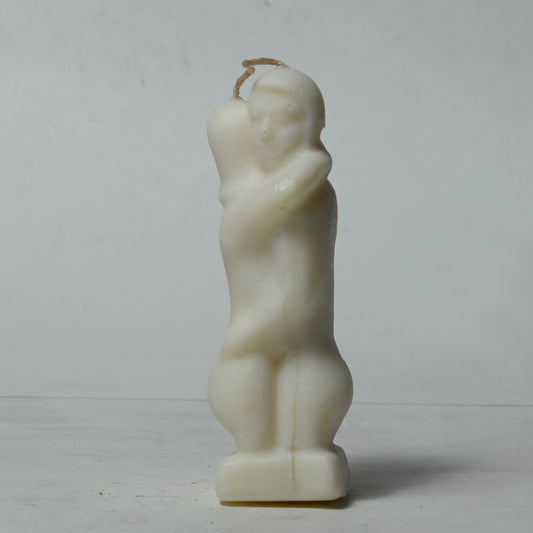 Real Couple Hugging Figure Candle White Style 1