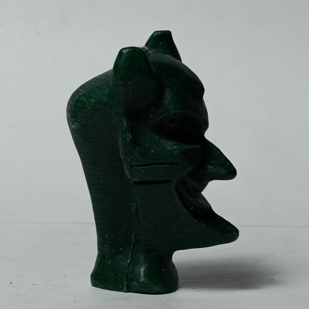 Real Devil Figure Candle Green