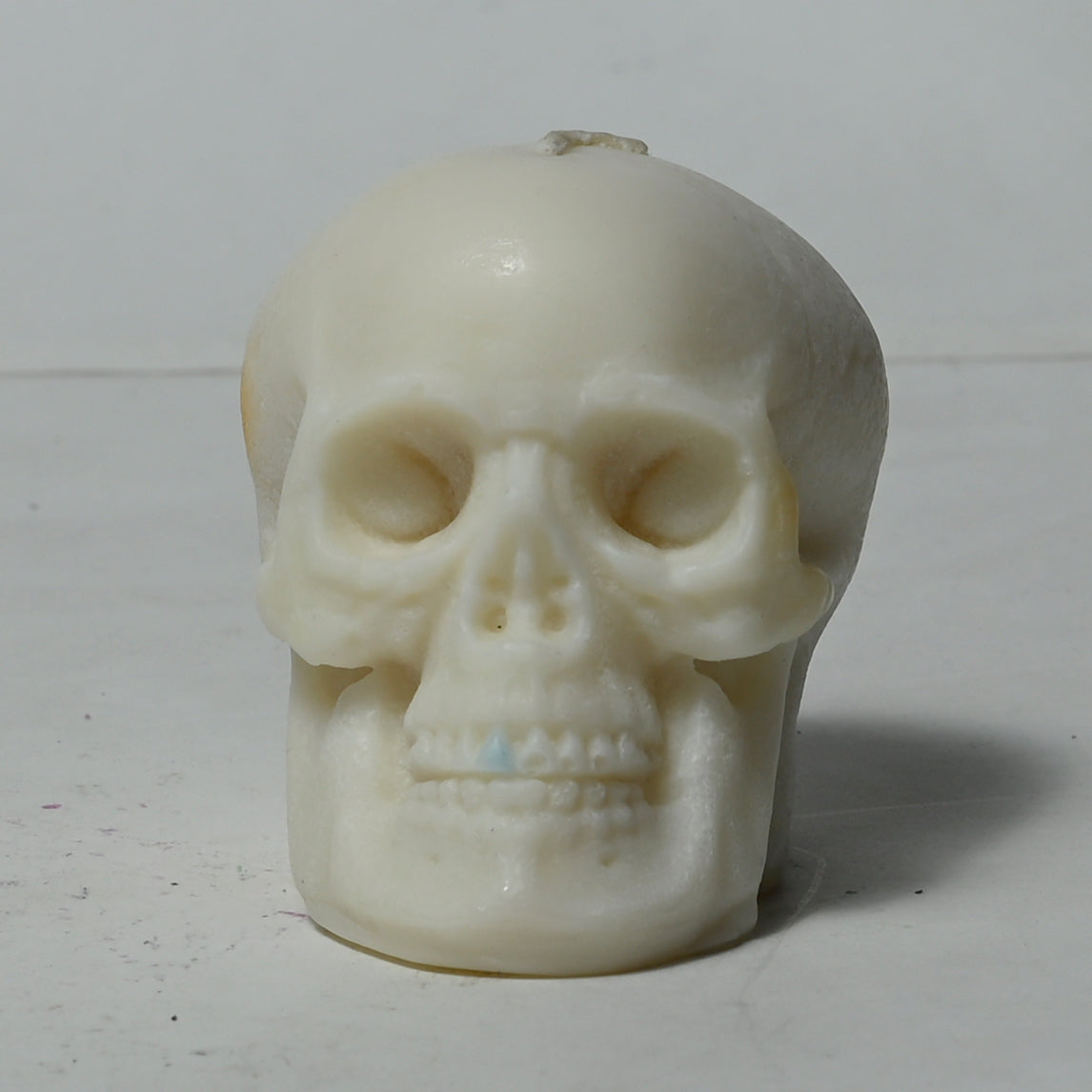 Real Human Skull Figure Candle White