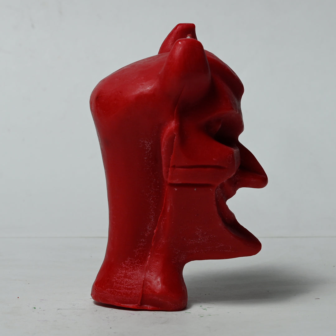 Real Devil Figure Candle Red