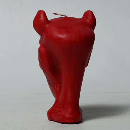 Real Devil Figure Candle Red