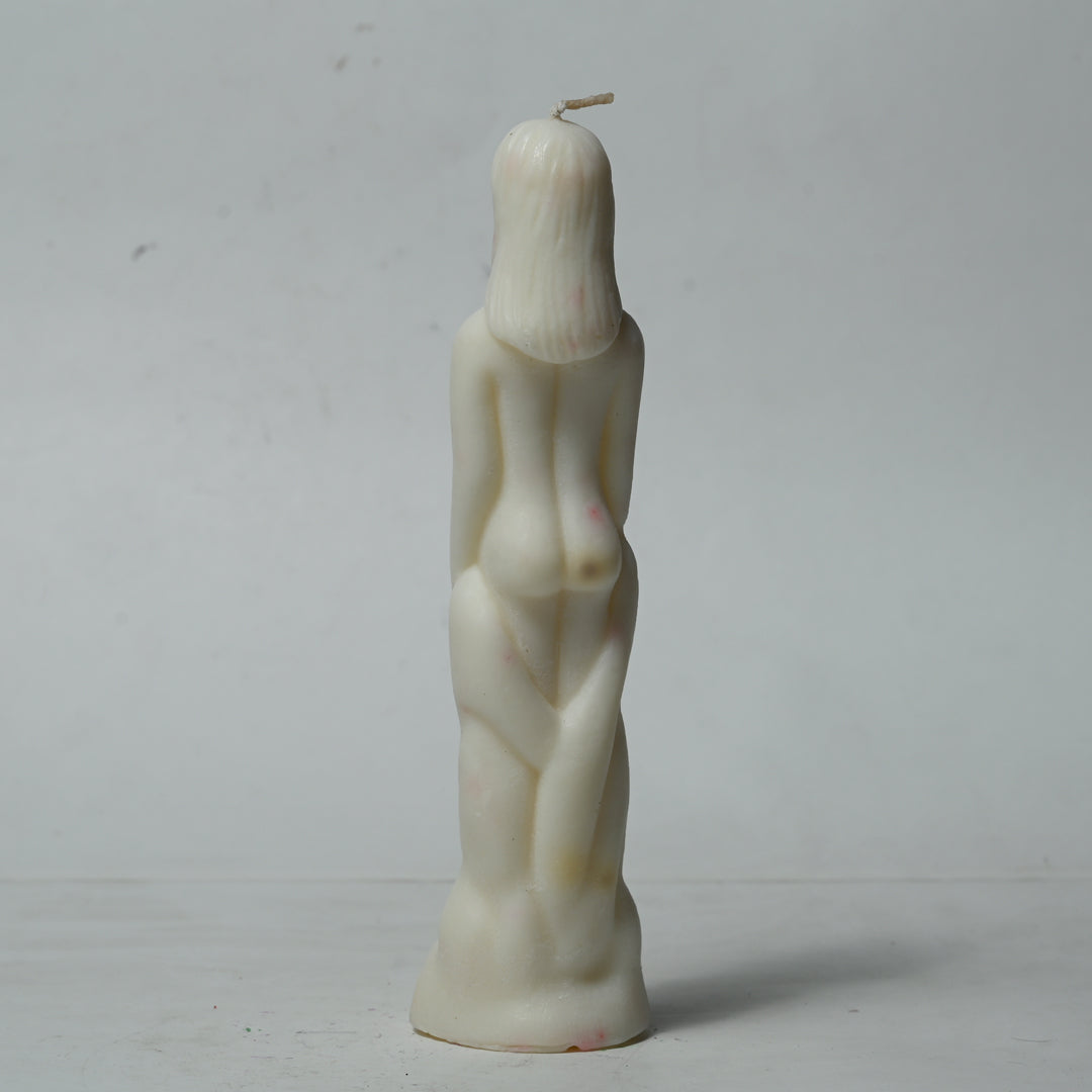 Real Female Figure Candle White