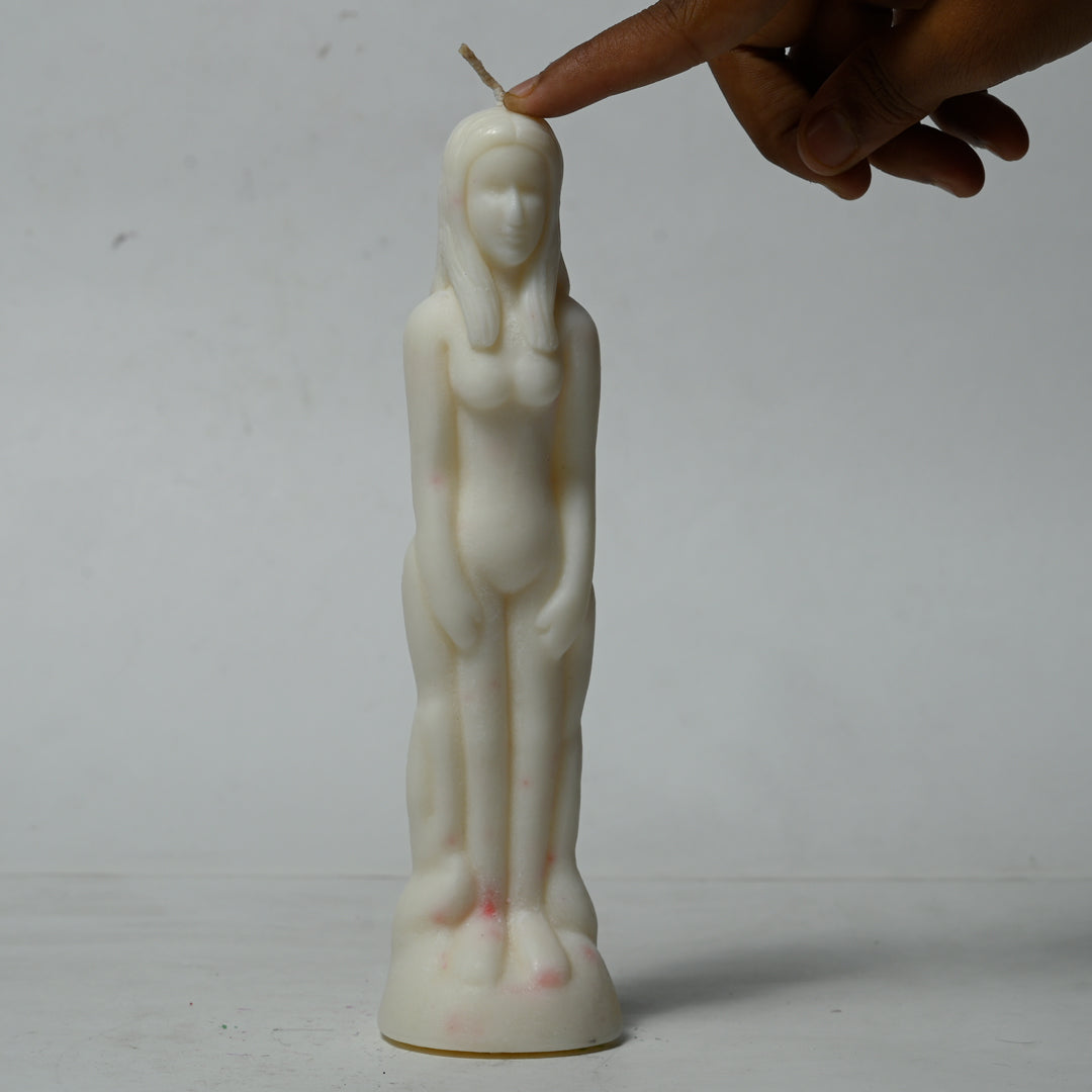 Real Female Figure Candle White