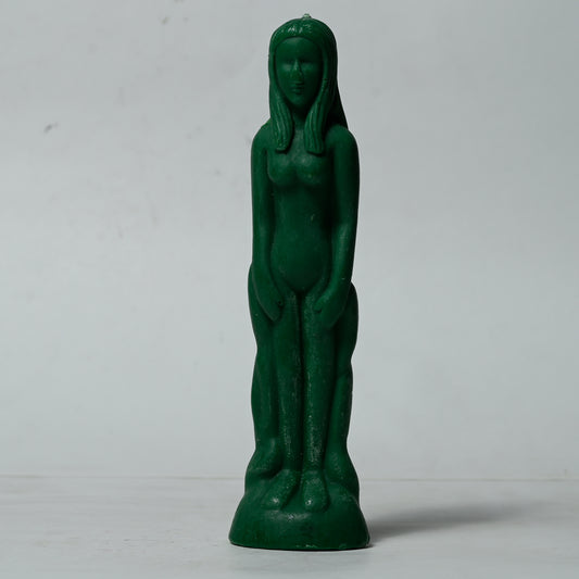 Real Female Figure Candle Green