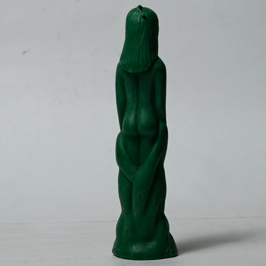 Real Female Figure Candle Green