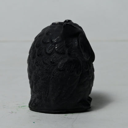 Real Owl Figure Candle Black