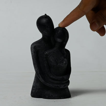 Real Couple Hugging Figure Candle Black Style 5