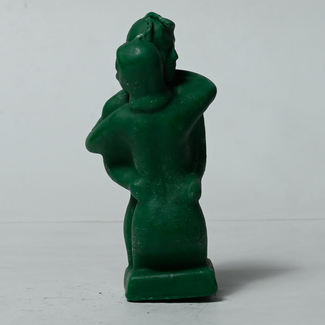 Real Couple Hugging Figure Candle Green Style 1