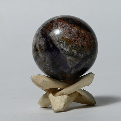 Real Chevron Amethyst Crystal Ball Sphere