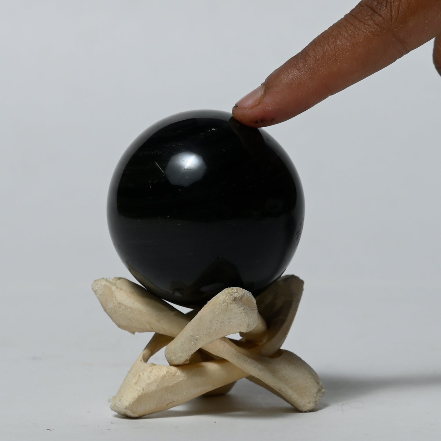 Real Grey Agate Crystal Ball Sphere