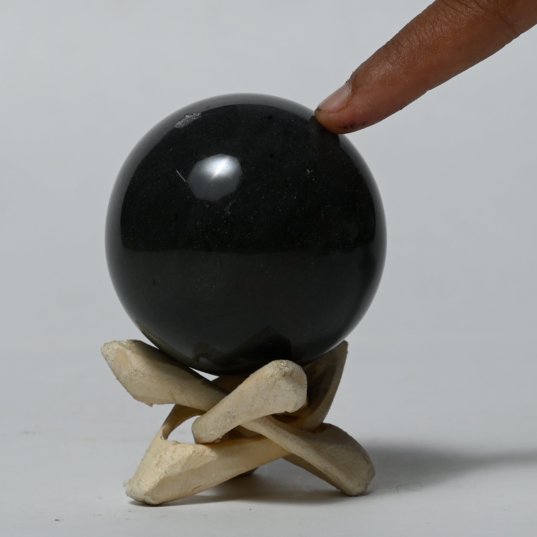 Real Grey Agate Crystal Ball Sphere