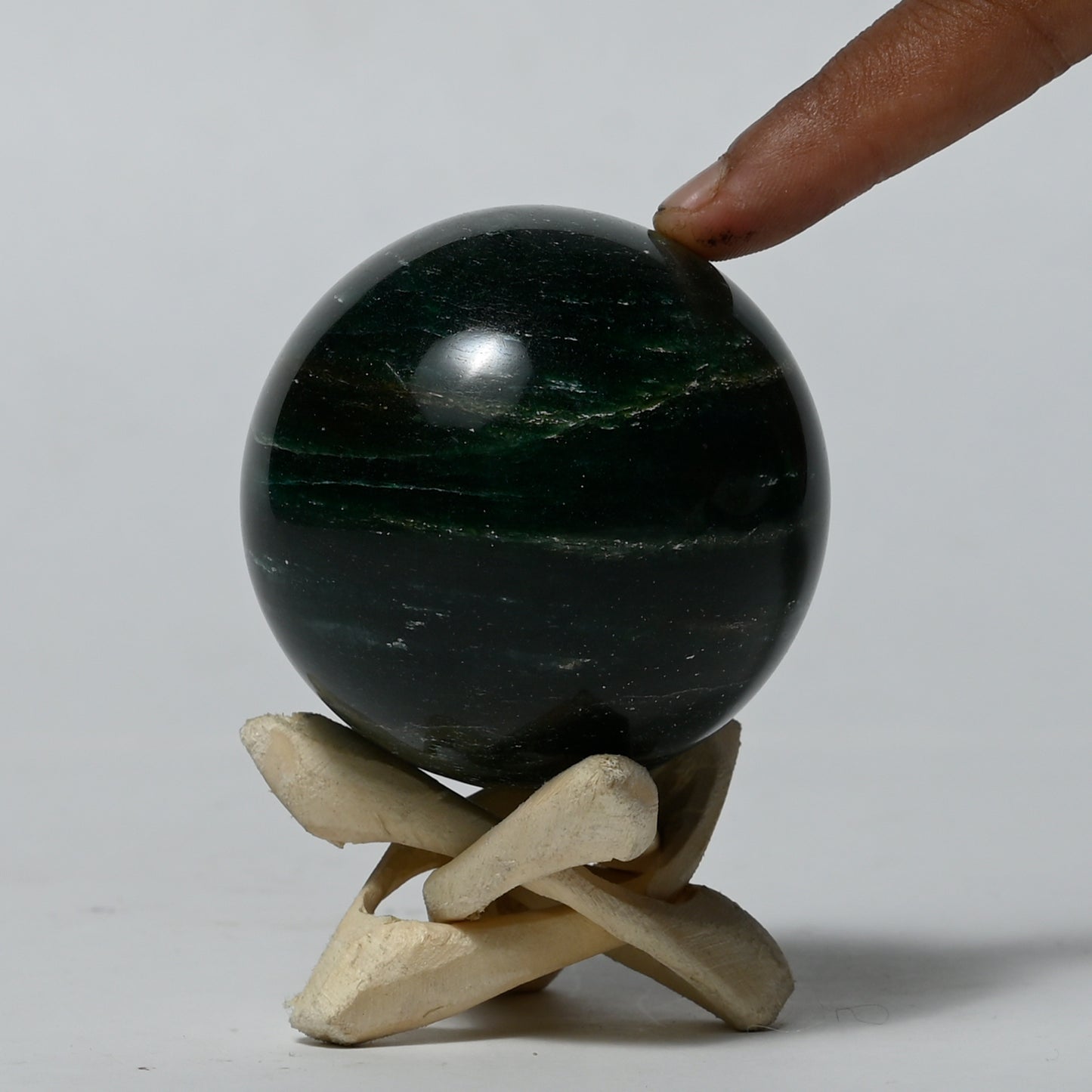 Real Green Jade Crystal Ball Sphere