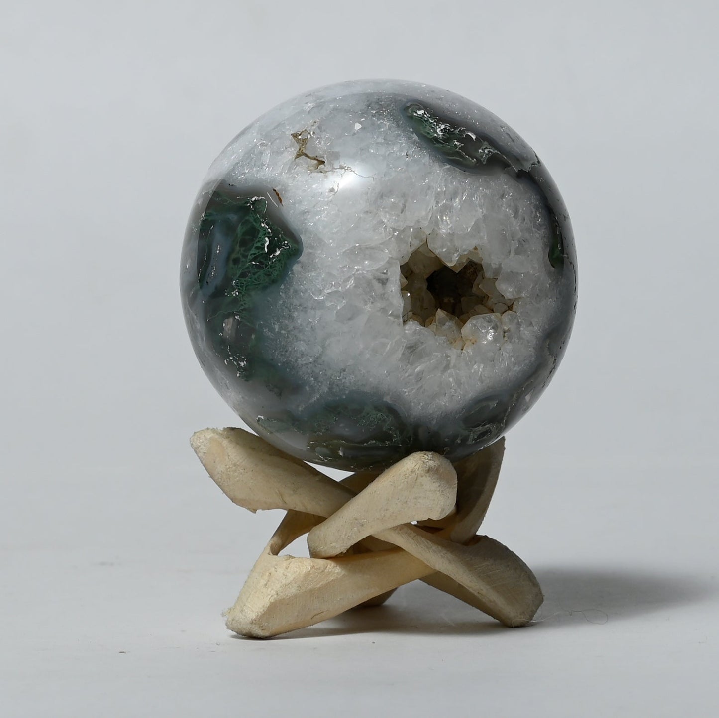 Moss Agate Crystal Ball Sphere