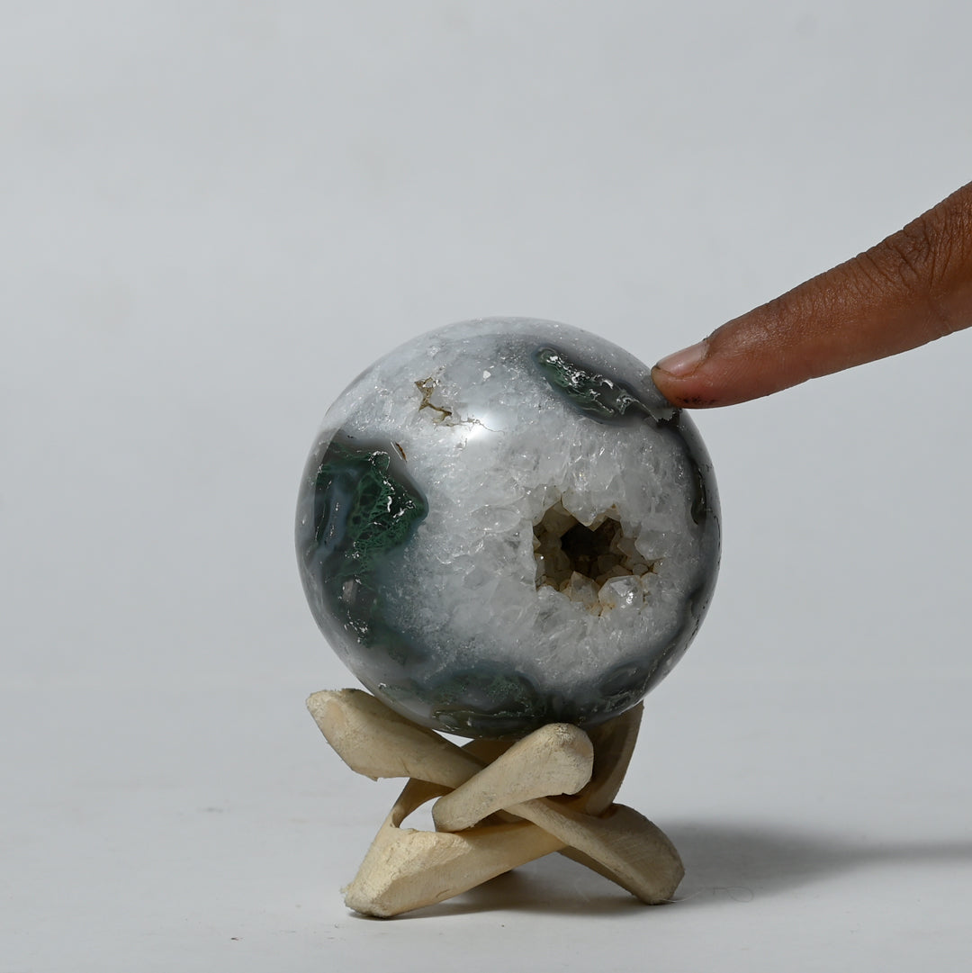 Moss Agate Crystal Ball Sphere