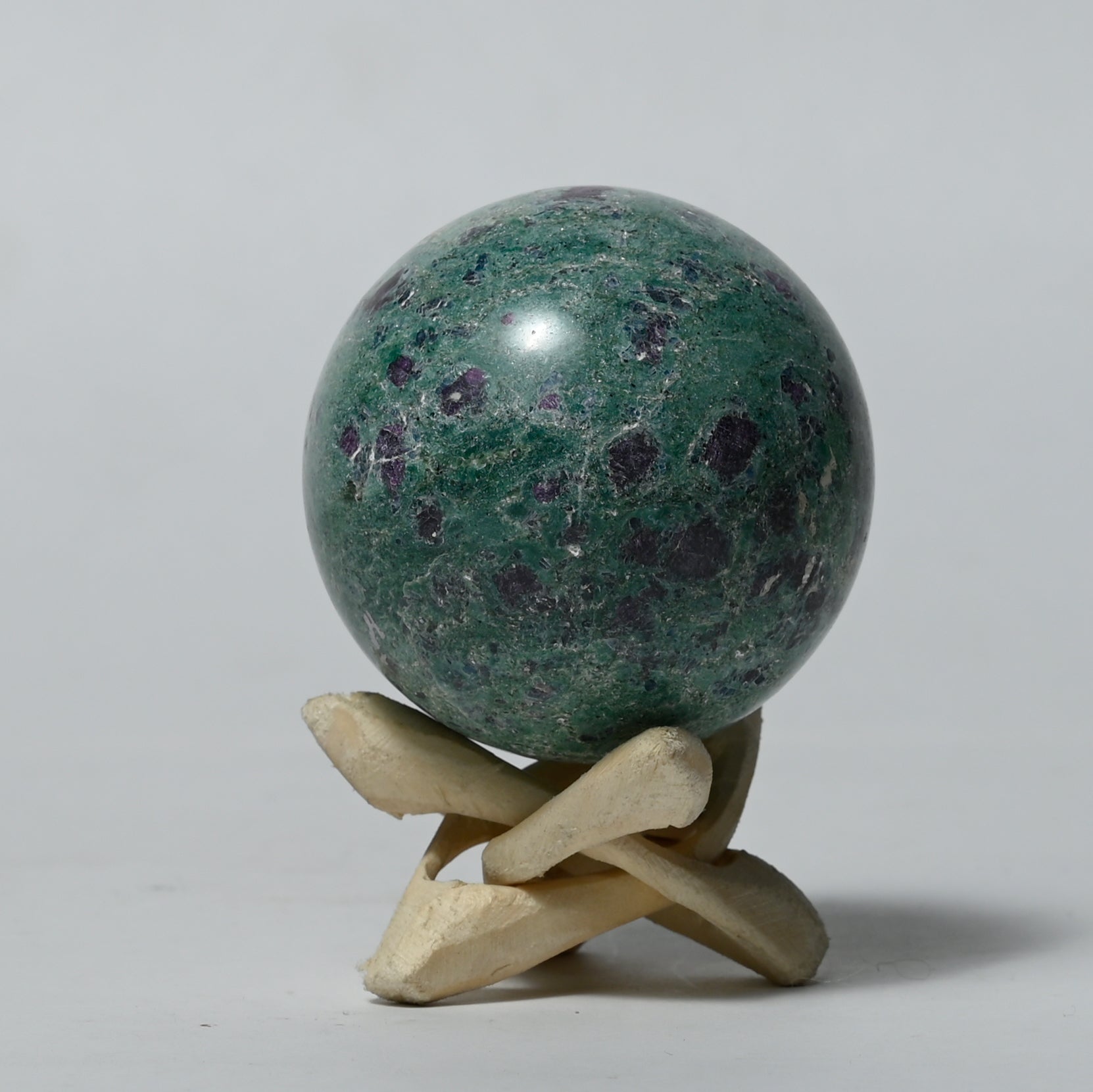 Real Ruby Fusite Crystal Ball Sphere