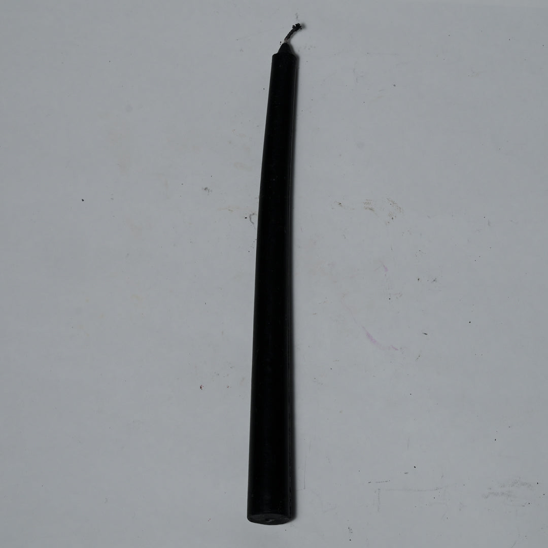 Real Long Simple Black Candle Daily Ritual Candle