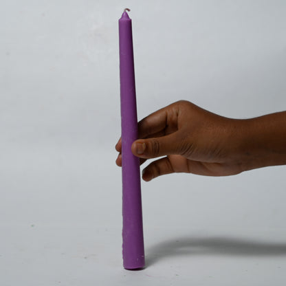 Long Simple Purple Candle Daily Ritual Candle