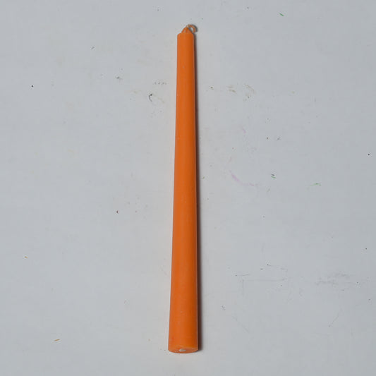 Real Long Simple Orange Candle Daily Ritual Candle