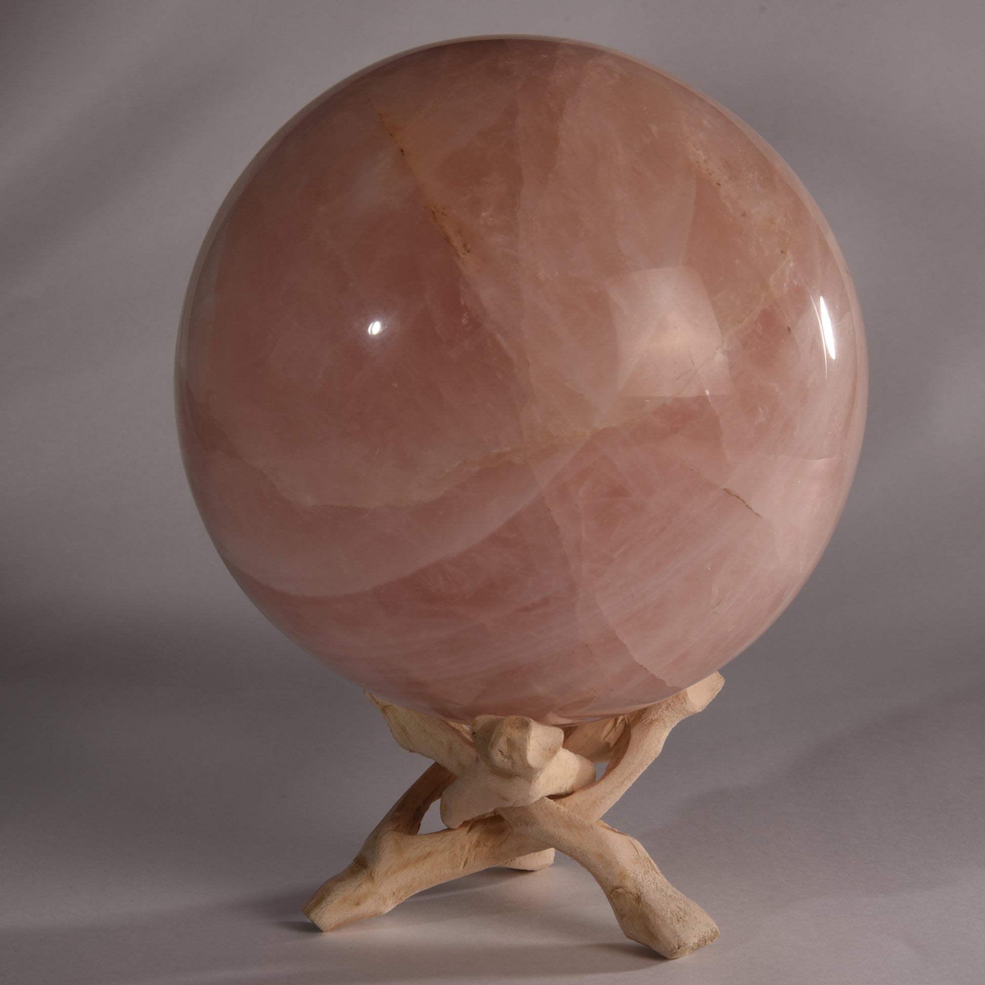 Real Rose Quartz Crystal Ball Sphere