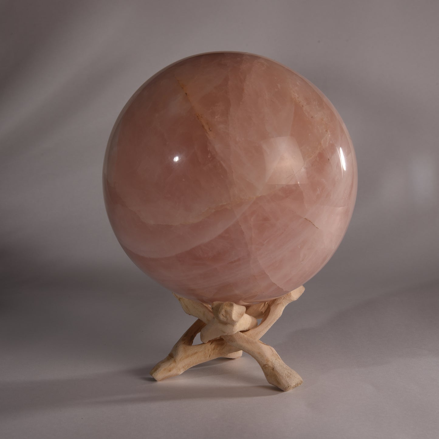 Real Rose Quartz Crystal Ball Sphere