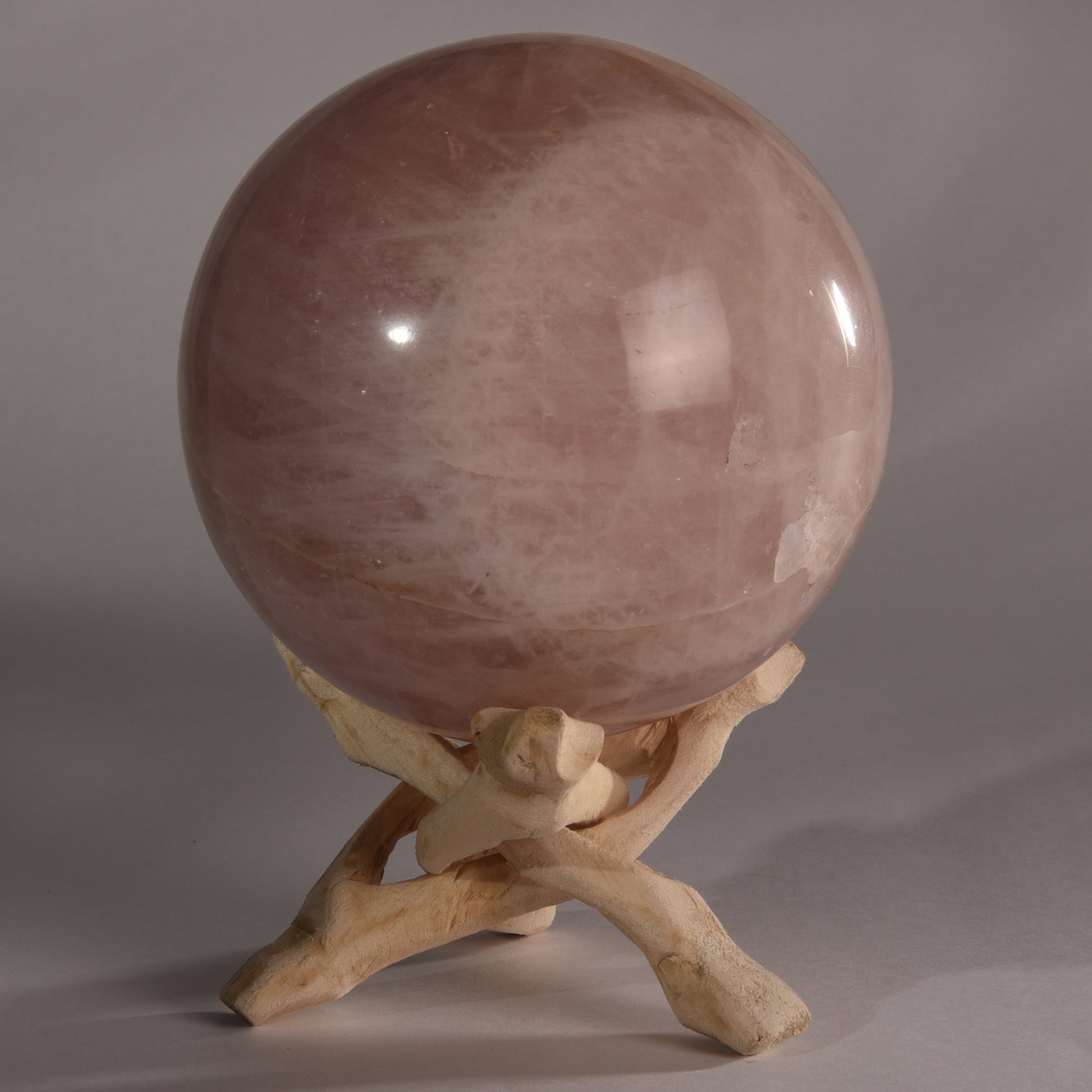 Real Rose Quartz Crystal Ball Sphere