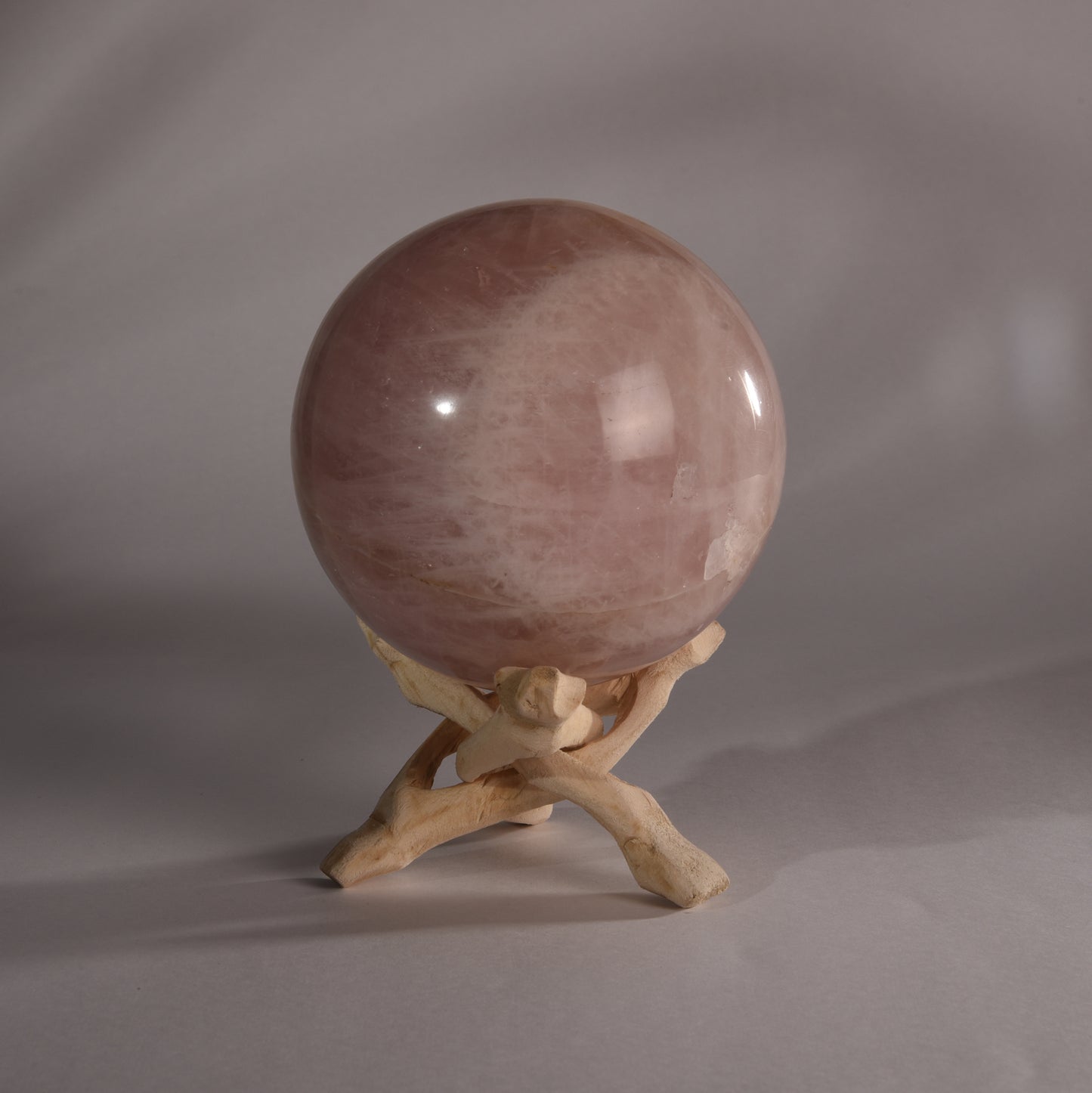 Real Rose Quartz Crystal Ball Sphere