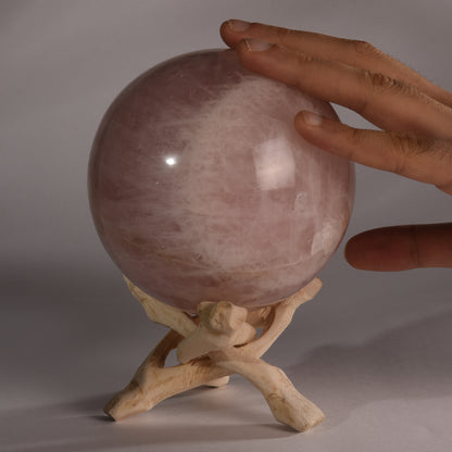 Real Rose Quartz Crystal Ball Sphere