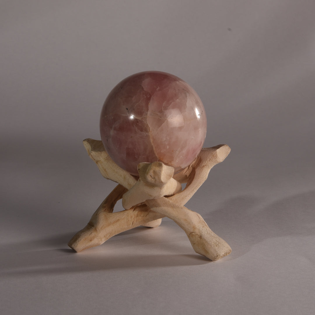 Real Rose Quartz Crystal Ball Sphere