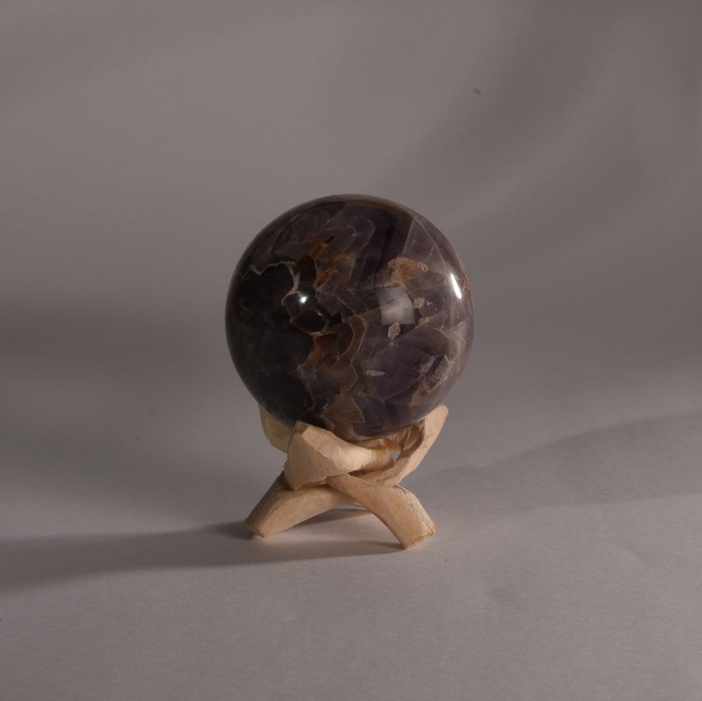 Real Chevron Amethyst Crystal Ball Sphere