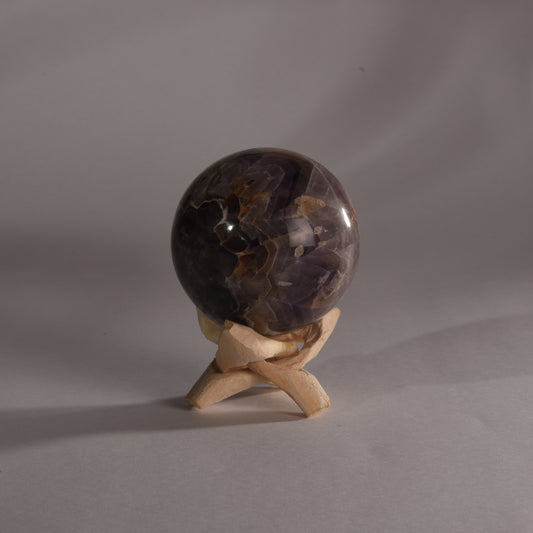 Real Chevron Amethyst Crystal Ball Sphere