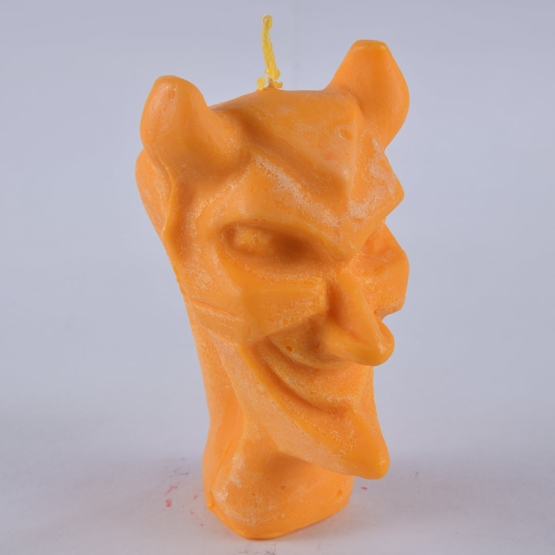 Real Devil Figure Candle Orange