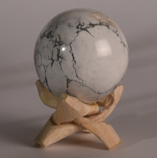 Real Howlite Crystal Ball Sphere