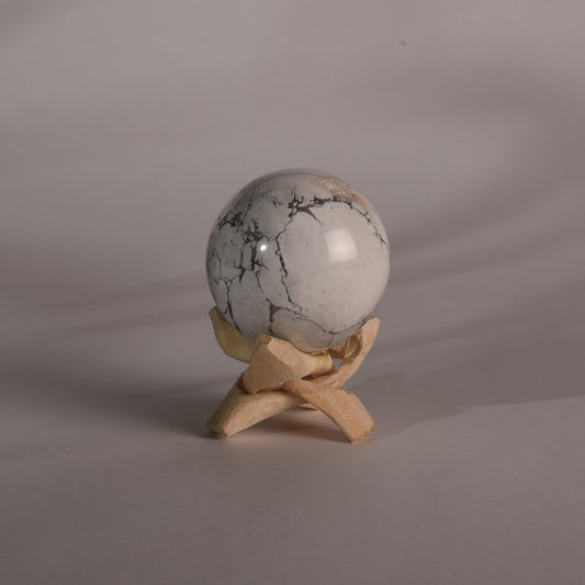 Real Howlite Crystal Ball Sphere