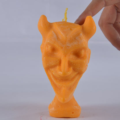 Real Devil Figure Candle Orange