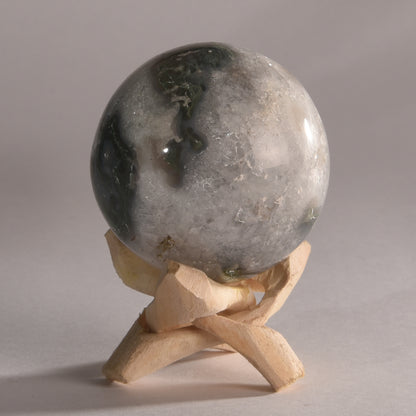 Real Moss Agate Crystal Ball Sphere