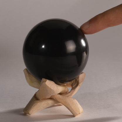 Real Black Obsidian Crystal Ball Sphere