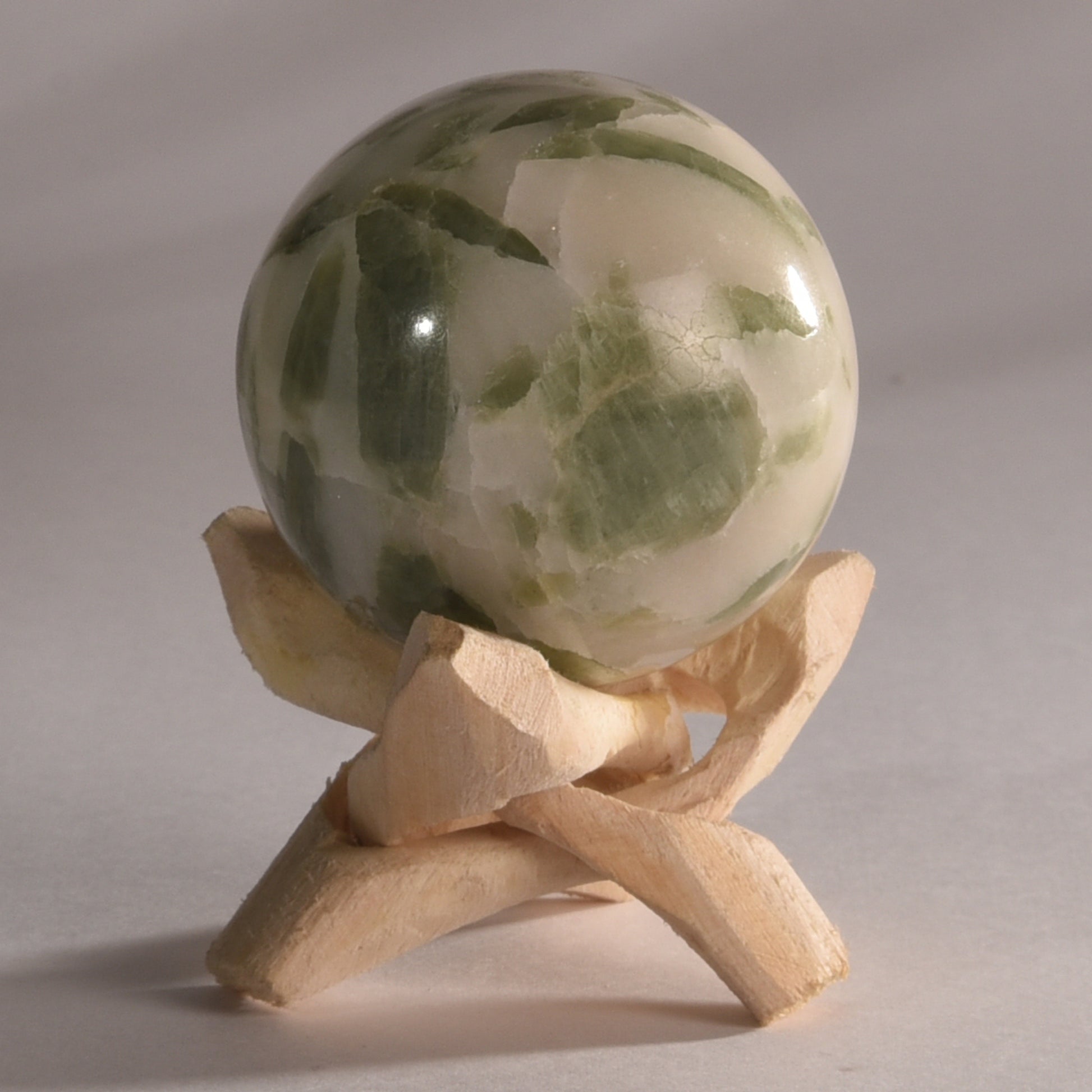 Real Green Kyanite Crystal Ball Sphere