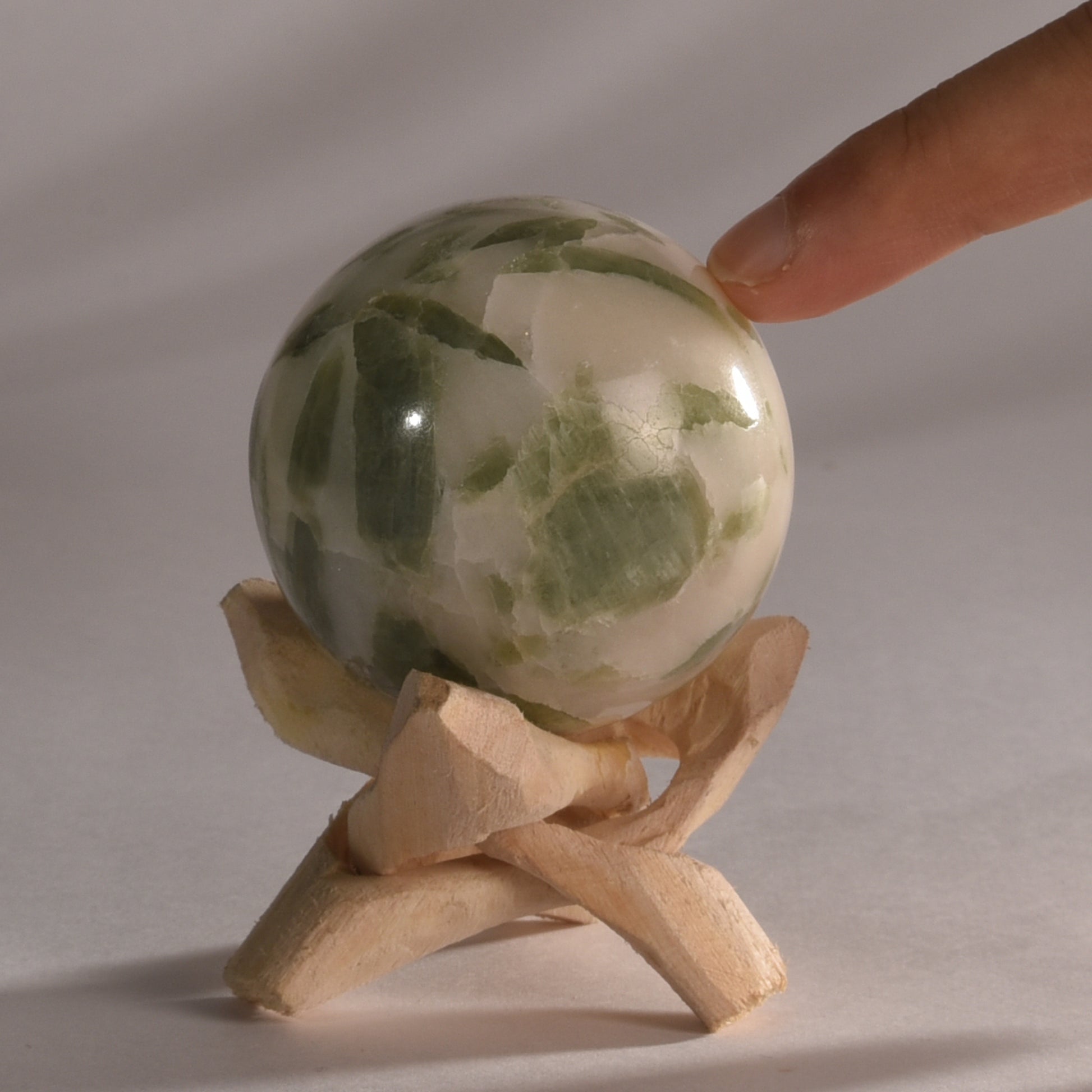 Real Green Kyanite Crystal Ball Sphere